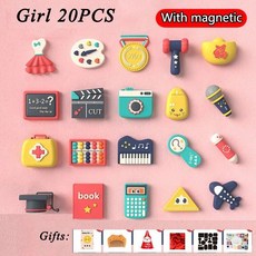 생일 그리기 많은 소품 장난감 성장 만화 실리콘 부드러운 선물 파티 가상 놀이 게임, J-Girl-20PCS