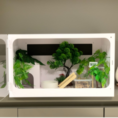 파충류 키우기 도마뱀 레오파드게코 펫테일게코 사육장 파충류 사육세트 50x30x30(cm), 세트상품과함께구매, 1개, 화이트