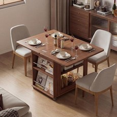 YQJJGL 바퀴가 달린 접이식 커피 테이블 원목 커피 테이블 세련된 2단 디자인 거실용 월넛 숨겨진 보관함, 호두