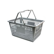 쇼핑바구니 마트바구니 플라스틱 장바구니-(회색)(대), 대 그레이, 3개
