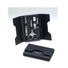 【海夫健康生活館】日本GB綠鐘 匠之技 鍛造 鋼修容4件組 旅行隨身盒之禮品組(G-3112), 1個, 如圖所示