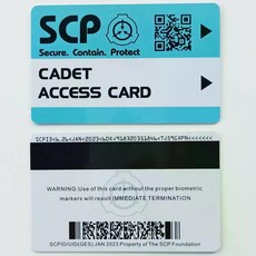 SCP scp 재단 키 만능 카드 1 2 3 4 5 등급, CADET