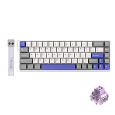 AULA WIN 68HE PRO MAX 마그네틱 축 게이밍 키보드 유선, RGB Wired, WIN68HE MAX gray+white+blue