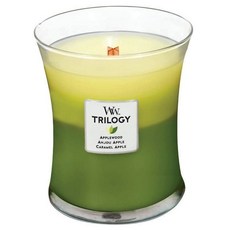 YANKEE CANDLE WOODWICK香氛蠟燭 MIDSUMMER'S NIGHT 西寧鹿嚴選 單芯/雙芯可選, 1個, 雙芯 APPLEWOOD