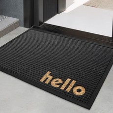 DEXI 1개 바닥 출입구 발판 매트 웰컴 현관 미끄럼방지 업소용 발매트 도어매트 45*75cm, hello