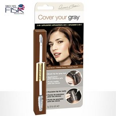 투-인-원 7g 마스카라 & 립그로스 투 타입 새치커버 USA 직수입, 짙은 갈색, 1개