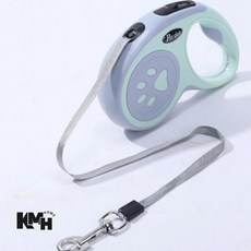 강아지 5m 자동 리드줄 리트랙터블리드줄 애견산책줄 자동산책줄, 민트그레이