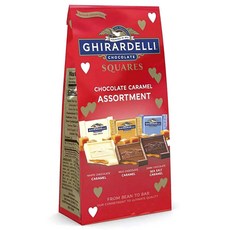 GHIRARDELLI 鷹牌 情人節巧克力方塊綜合色糖果餡料禮物紅色, 1個, 243.8克