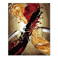 ADICO DIY 繪畫傑作繪圖 40 x 50 厘米 PG77, 一杯酒