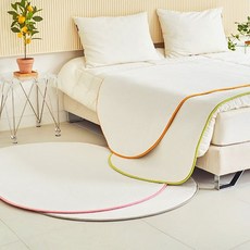 스칸디앤홈 관리쉬운 엣지 단모 러그 사계절 카페트 타원형 아치형 3size, 05_딥그린