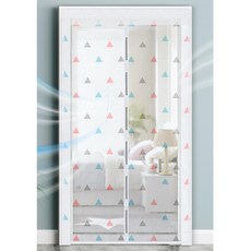 방문 문발 방충문 모기장 방문모기장 벌레차단방문형모기장 문방충망, 원형자석방충망 현관(블루120x210cm)