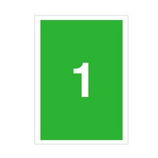 세모네모 형광 전산라벨지 녹색 C-3001-7 70매 A4pjo7+8Isg