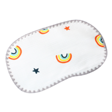 嬰兒吸汗枕巾 嬰兒枕巾 枕頭巾 枕頭墊 拍嗝巾 紗布口水巾 口水巾 溢奶墊 紗布枕頭巾 寶寶口水巾 寶寶枕巾, 1個, 防吐奶吸汗枕巾-大彩虹