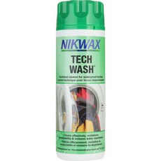 山道具屋 NIKWAX 防水透氣衣物清潔保養組：Tech Wash清潔劑+TX.Direct浸泡式防潑水劑, 1個, 綠蓋洗劑300ml