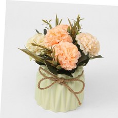 플로맨틱 수국 조화 미니화분 화분(피치), 본상품