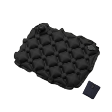 컬러플트립 휴대용 에어방석 캠핑 등산 여행 좌식 쿨 통풍 나일론 44x43cm, 블랙(Black)