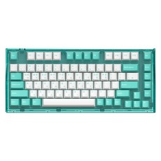 앱코 가스켓 마운트 유무선 블루투스 기계식 키보드 82key, 쿨민트, AG75W, 적축