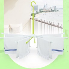 행복택배 고정고리형 반달건조대 걸이형빨래건조대