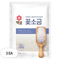 백설 꽃소금, 5kg, 3개