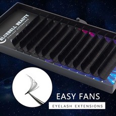 쿠쿠스토어 블루벨 뷰티 이지 팬 패스트 패닝 볼륨 속눈썹 Autofans 가짜 확장 밍크 메이크업 도구, 01 D, 02 0.03 미리메터, 09 8mm