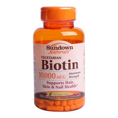 Sundown Naturals 素食維生素B7膠囊 10000mcg, 120顆, 1罐