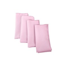 LA Linen 4팩 폴리 블렌드 냅킨 부드럽고 세탁 가능하며 재 한 천 얼룩 주름 방지 저녁 식사 결혼식 파티용 45.7 x 45.7cm 18 18인치 옐로우 다크 26552, 4, 18" x 18" (Set of 4), 핑크 라이트