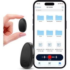 MDalong 128GB(9680시간) 디지털 음성 녹음기 3중 노이즈 감소 기능 외부 스피커가 있는 휴대용 녹음 장치 업무 및 강의용 MP3 오디오 블랙, Black, 128GB