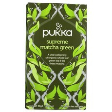 Pukka 말차 가루 파우더 푸카 허벌 티 그린 20개입, 1개