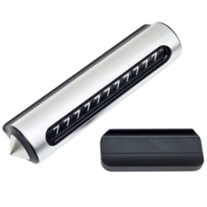 [비상탈출] 메탈 비상망치 자석 주차번호판, 실버, 1개