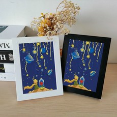 手工DIY十字繡小王子卡通動漫兒童初學者手工繡擺件, 【15*20CM】絲線無相框, 1個