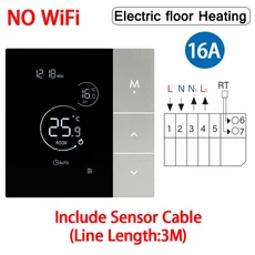WiFi 온도 조절기 Tuya 스마트 홈 물 전기 바닥 난방 TRV 컨트롤러 Alexa Google, 02 YJ508-GB 16A