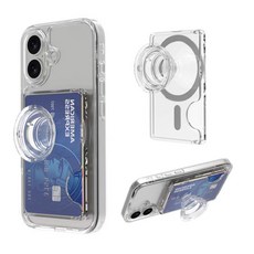 미블룸 맥세이프 카드지갑 그립 톡홀더 스마트톡, 1개, 투명