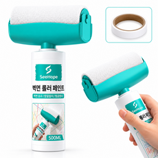 SeeHope 롤러페인트 벽면 보수용 수성페인트 셀프페인팅 초간단 벽지복원제 낙서/오염/곰팡이 제거 750g, 화이트, 1개, 500ml