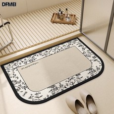 DFMEI 浴室地墊衛生間硅藻泥吸水墊子廁所門口腳墊衛浴洗澡門墊防滑地毯, 40*60cm【通款】