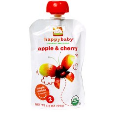 Happy Baby 심플 콤보 어린이 스무디 113g, 사과 & 체리(Apple & Cherry), 1개, 99g