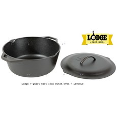 LODGE 12吋集水釘蓋平底荷蘭鑄鐵鍋 7QT, 1個