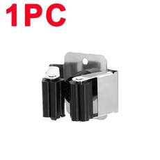 1-10개 스테인리스 스틸 대 빗자루 홀더 벽걸이 녹 방지 보관 훅 욕실 주방 정원 도구 정리함, 10  Semi Black-(1PC)