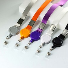 자동감김 간호사 릴홀더 테이프 걸이 공무원증 목걸이 스태프 와이어 사원증 명찰 스트랩 스탭 줄 출입증, 화이트, 화이트