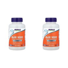 NOW Foods 나우 푸드 크릴 1000 mg, 2개, 60정