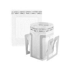 GE Market 咖啡手沖壺 304不鏽鋼細口壺 鐵氟龍不沾 露營咖啡壺 90度注水, 1個, 掛耳咖啡濾紙-50入