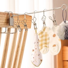 휴대용 세탁 건조대 스테인리스 스틸 건조대 휴대용 걸이식 옷걸이 다용도 클립 속옷과 양말용 클립 출장 및 여행용 걸이 수납용 옷걸이