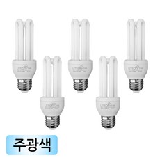 삼파장 EL 전구 15W E26 램프 안정기내장형, 5개, 주광색