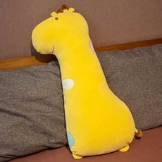 인형 등받이 시원한 애착 쿨링 보풀없는 안락한 숙소 옆잠 다리걸기, 기린, (80cm)내피 분리 세탁 가능