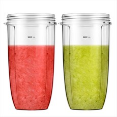 Nutri Bullet 600W/900W 블렌더 (2- 팩)에 호환되는 32oz 컵 Nutribullet Blender 용 블렌더 교체 컵, 투명한