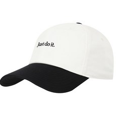 나이키 저스트두잇 언스트럭처 테니스캡 흰검, FB5370-134, S/M