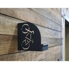 自行車圖案壁掛式自行車架 單車壁掛架 自行車車架 腳踏車車架 公路車車架 單車收納架, 1個, 黑色