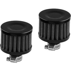 RASNONE 2pcs 12mm 공기 필터 오토바이용 터보 통풍 브리더 냉기 필터 흡입 공기 자동차 청소기 블랙 유니버설 필터 및 흡입