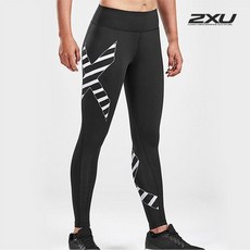 2XU 글로벌 여성 본디드 미드라이즈 컴프레션 레깅스 XULD267WHT