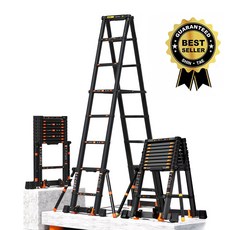 신태 독일기술 알루미늄 보강형 A형 접이식 안테나사다리 신축식사다리, 1개