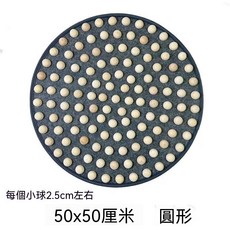 原木指壓板腳部按摩墊, 圓形50*50CM基礎款, 1個